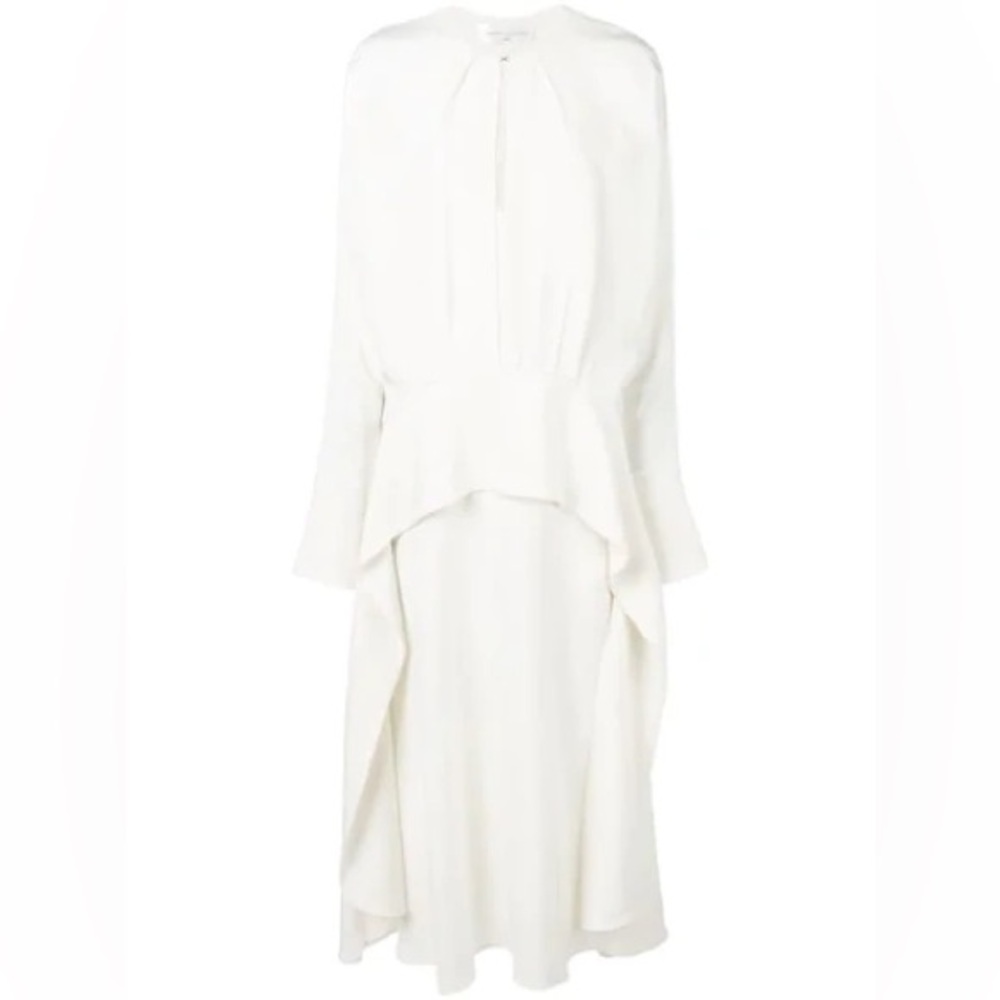 Victoria Beckham drape wrap ivory dress